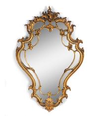 An Italian Rococo Style Giltwood Mirror