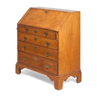 A Chippendale Tiger-Maple Slant-Front Desk