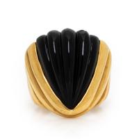 Yellow Gold and Onyx Ring