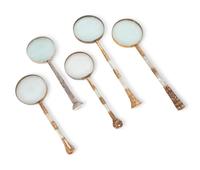 A Group of Five Victorian Parasol Handles Converted to Magnifying Glasses