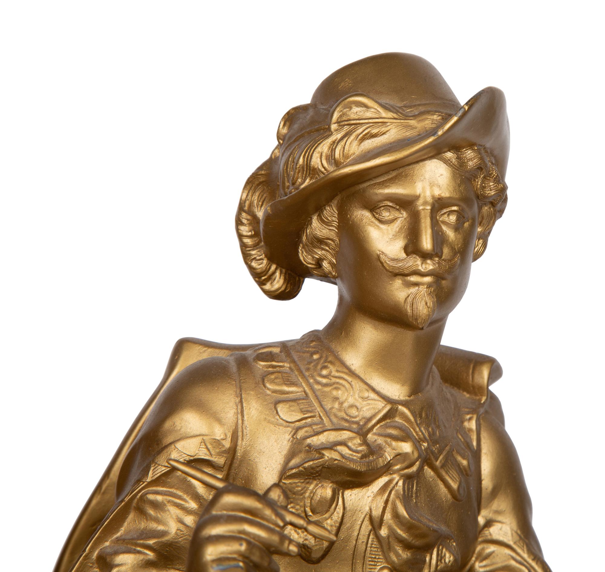 An Ansonia Gilt Metal Figural Mantel Clock — LATE 19TH CENTURY