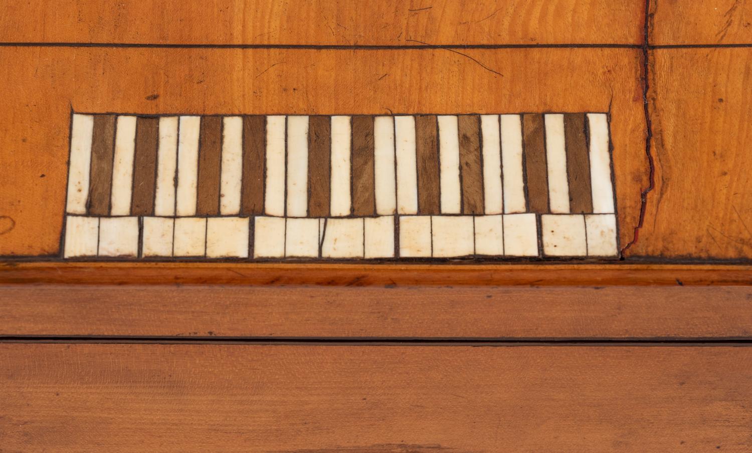 A Tulipwood Piano-Form Musical Sewing Box