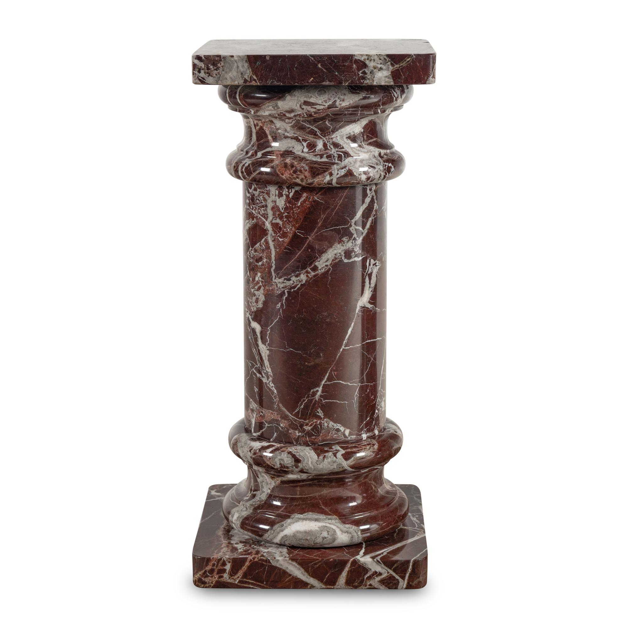 A Rosso Levanto Marble Pedestal