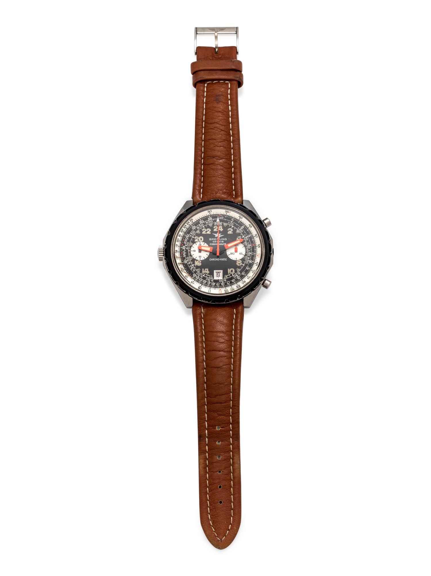Breitling, Stainless Steel Ref. 1809 'Cosmonaute Chrono-Matic' Wristwatch