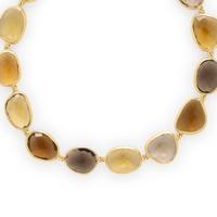 Yvel, Smoky Quartz and Yellow Gold Necklace