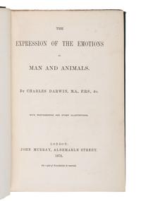 DARWIN, Charles (1809-1882). The Expression of the Emotions in Man and Animals . London: John Murray, 1872.