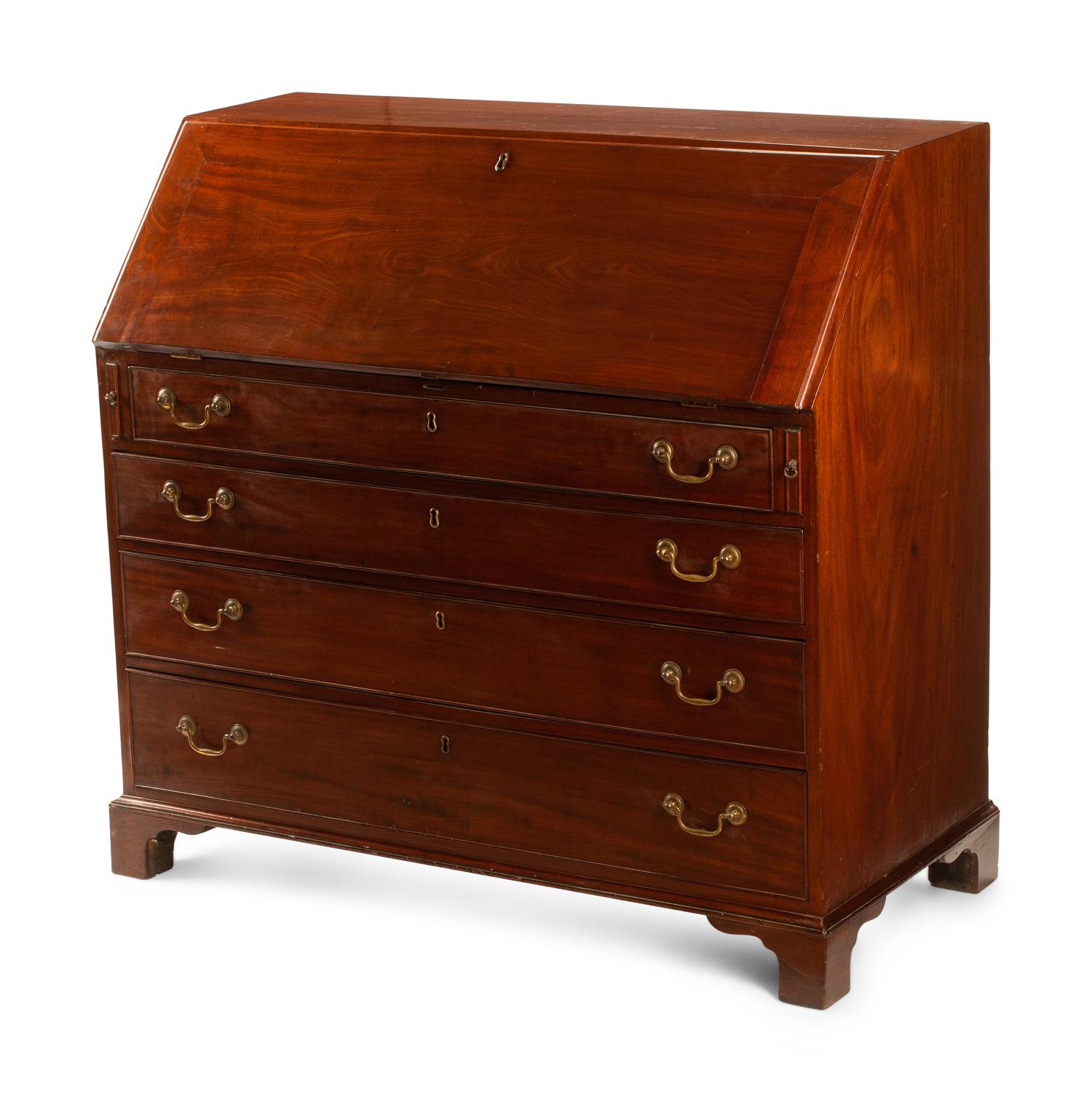 A George III Style Mahogany Slant Front Desk — 19TH/20TH CENTURY
