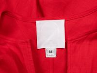 RALPH RUCCI, SCARLET LINEN KAFTAN