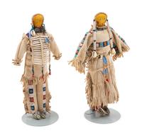Sioux Beaded Hide Dolls