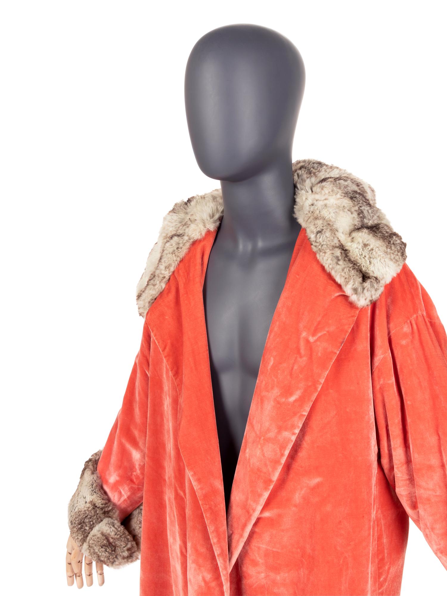 Two Velvet Pieces: One Coat Trimmed in Fur, One Velvet Dress, 1920s
