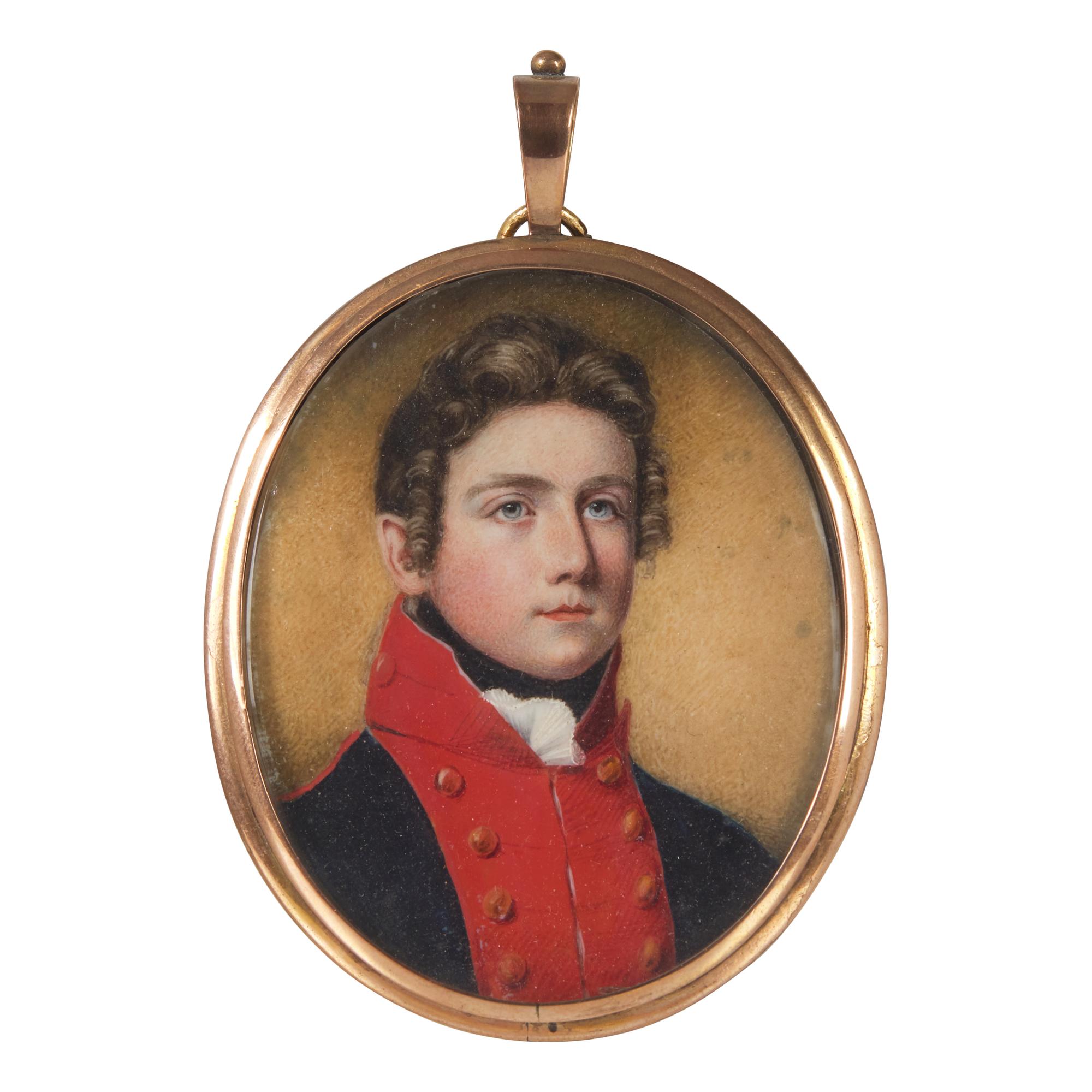English School 19th Century, A Portrait Miniature of a Gentleman