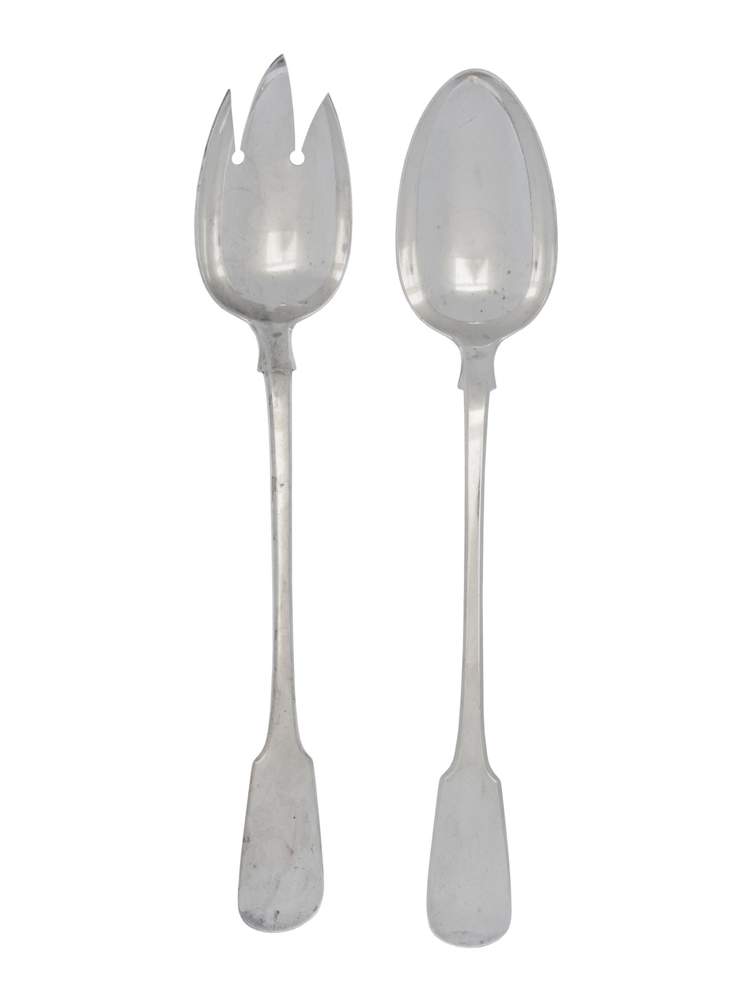 A George IV Silver Stuffing Fork and Spoon