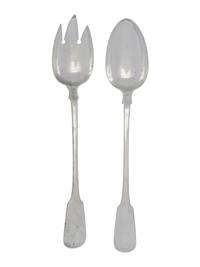 A George IV Silver Stuffing Fork and Spoon