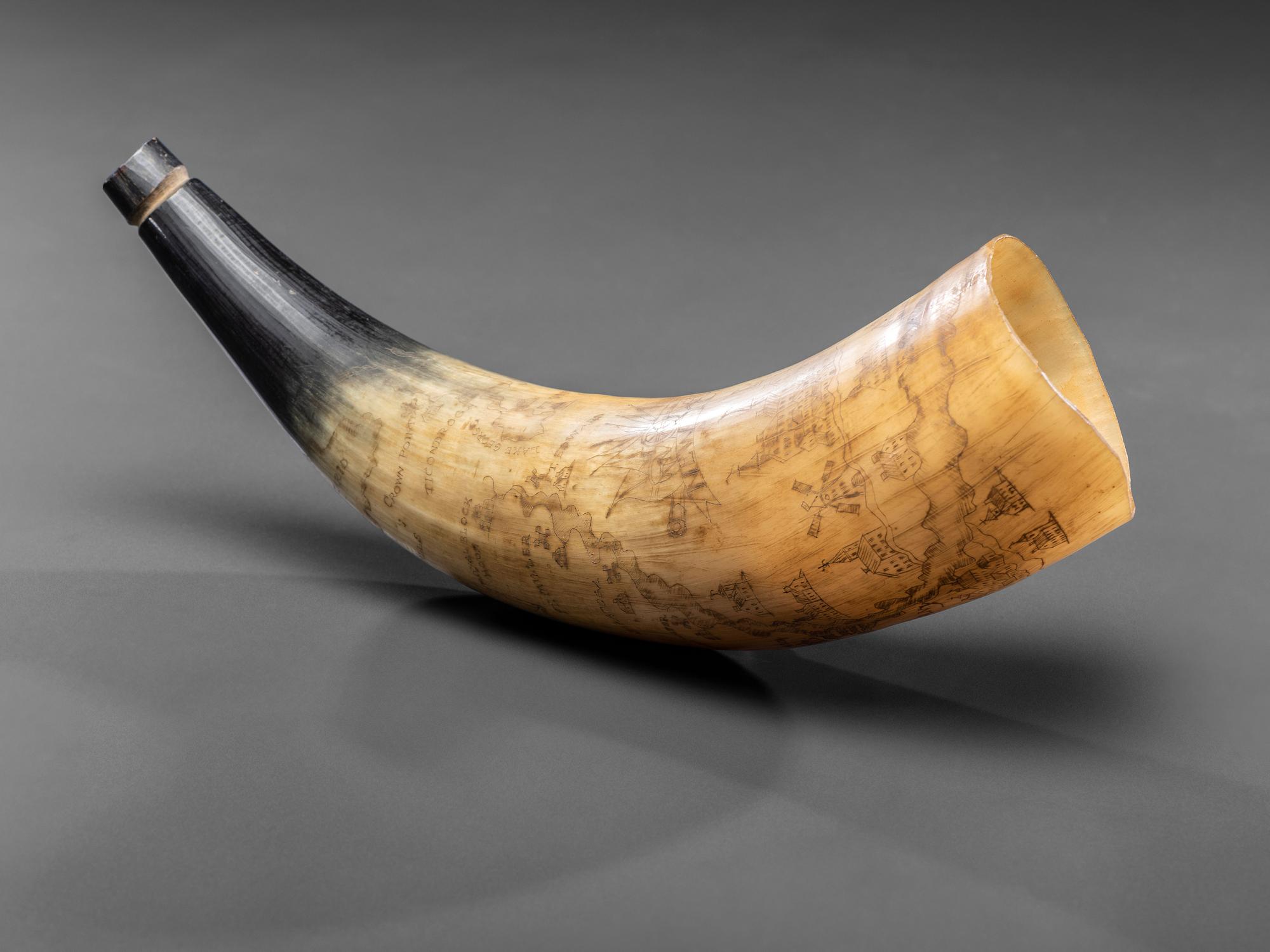 An American Engraved Powder Horn