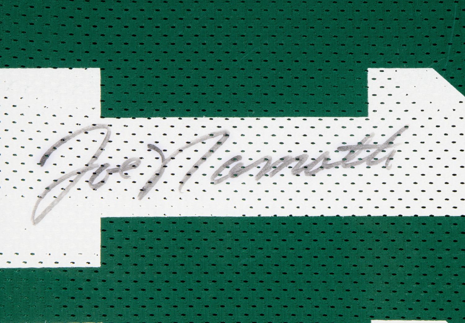 A Joe Namath Signed Autograph New York Jets Jersey Display (Beckett Authentication Services)
