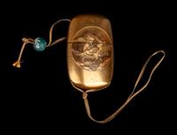 A Japanese Gold Lacquer Four-Case Inro