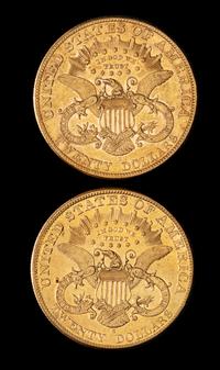 Two United States 1904-S Liberty Head $20 Gold Coins