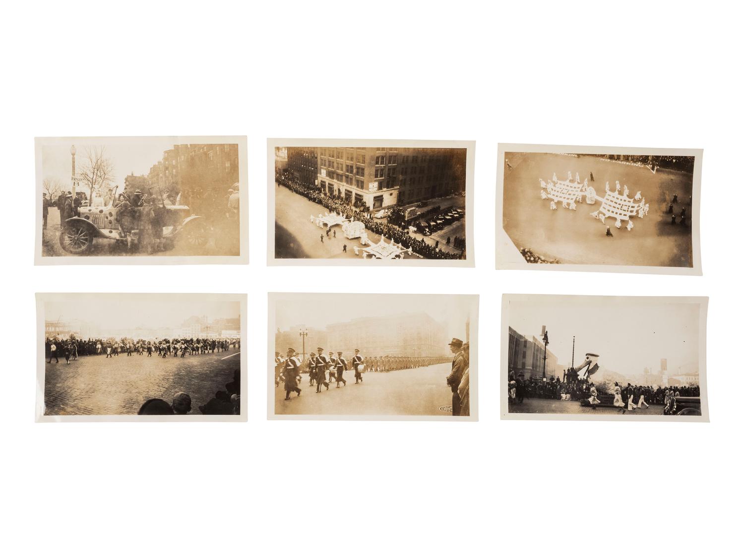 [AMERICANA]. Small collection of photographs related to Tony Sarg, inventor of the Macy's Thanksgiving Day Parade balloons. Ca 1930s.