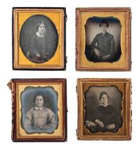 [EARLY PHOTOGRAPHY]. 28 sixth plate daguerreotypes of lovely young women.