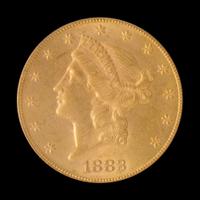 A United States 1883-CC Liberty Head $20 Gold Coin