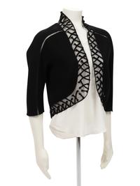 Ralph Rucci Crepe and Net Bolero Jacket