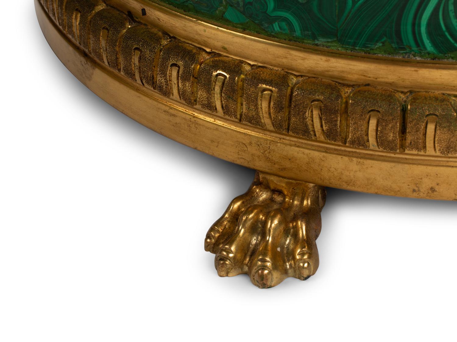 A Pair of Gilt Bronze Mounted Malachite Jardinieres