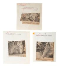 [CIVIL RIGHTS]. A group of 3 press photographs documenting the aftermath of a riot protesting a rally held in support of the Freedom Riders at the First Baptist Church in Montgomery, AL. May 1961.