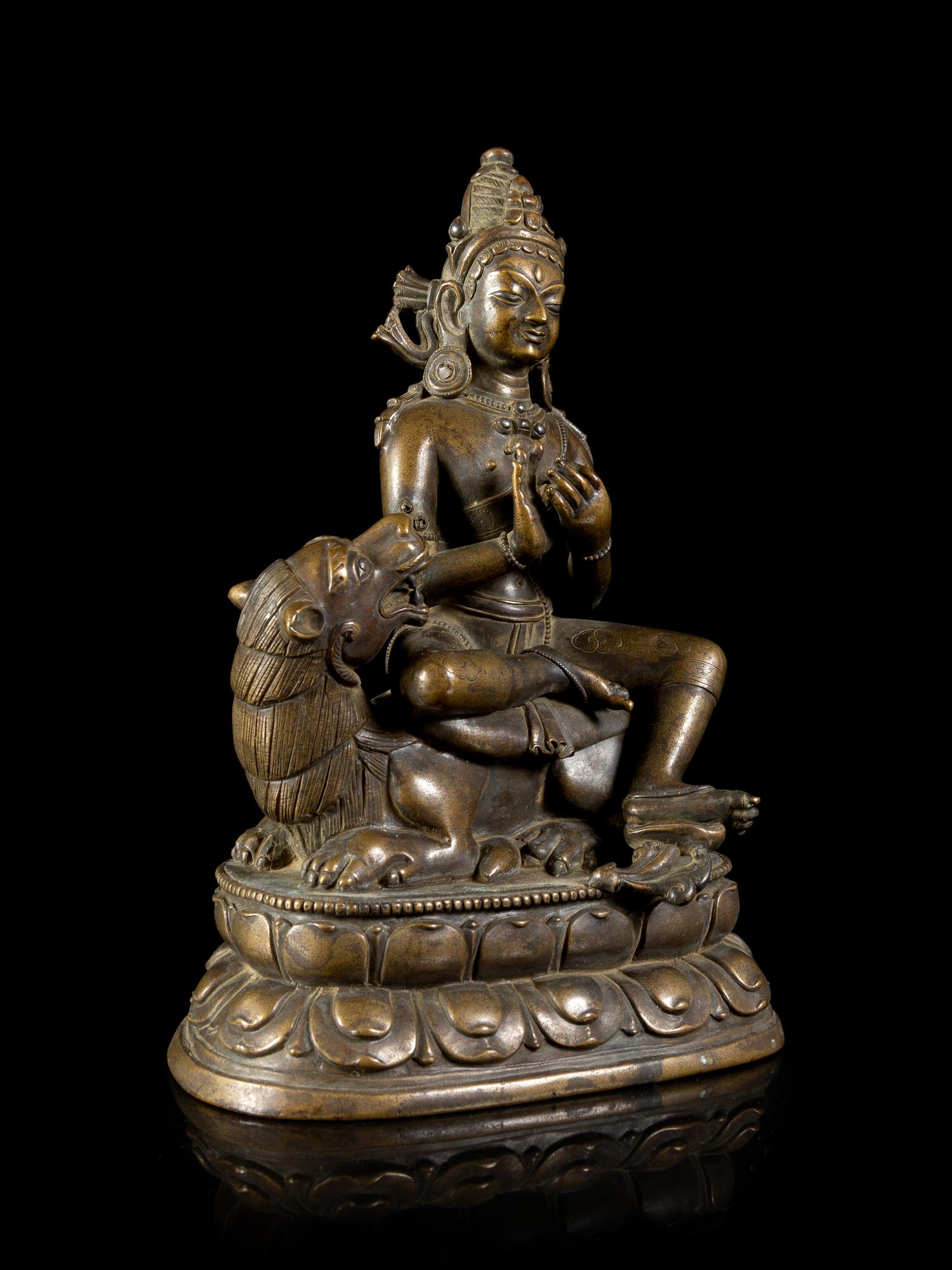 A Nepalese Bronze Figure of a Deity