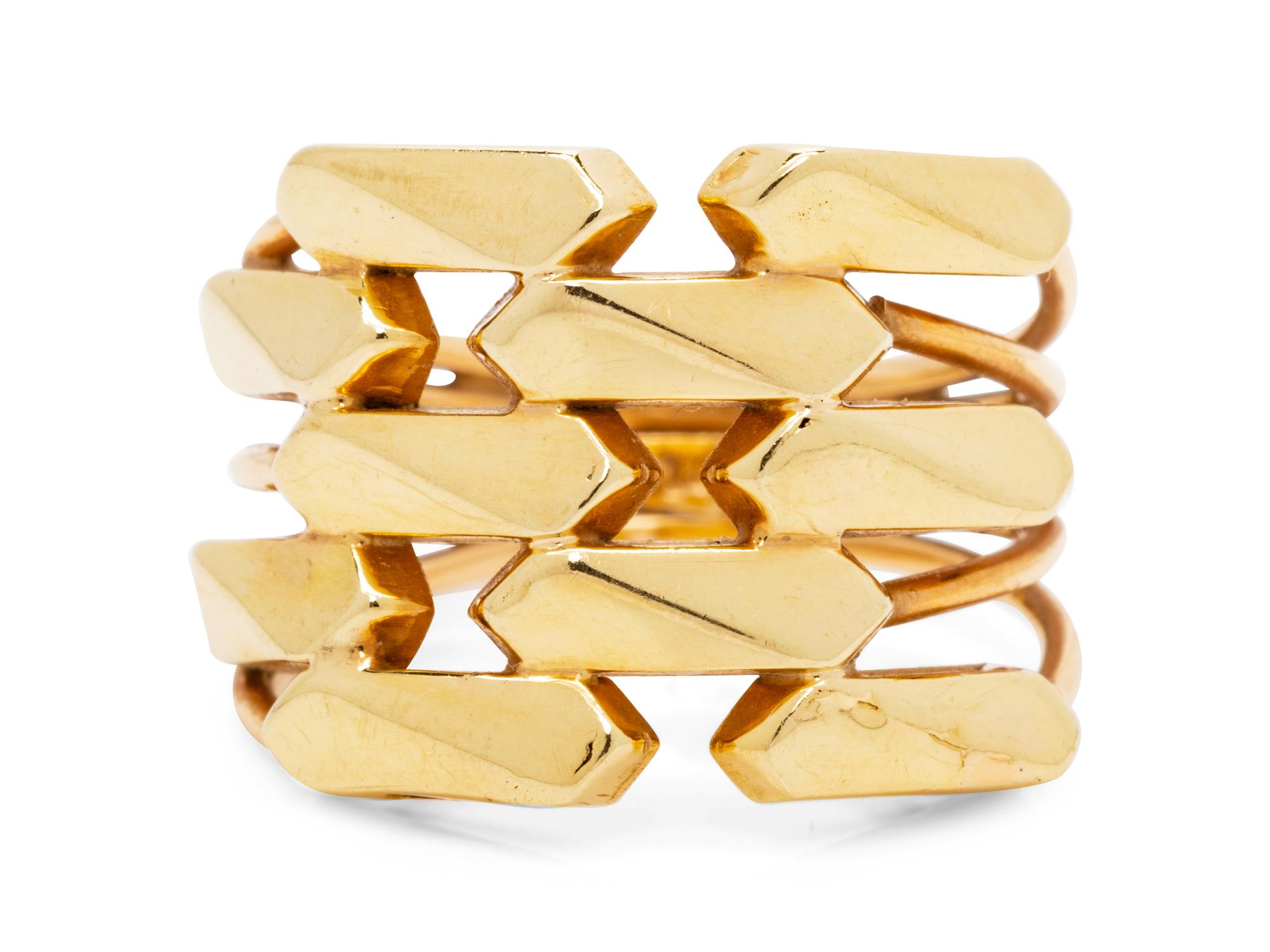 A 14 Karat Yellow Gold Ring,