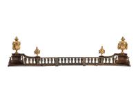 A Louis XVI Style Gilt Bronze Fire Fender