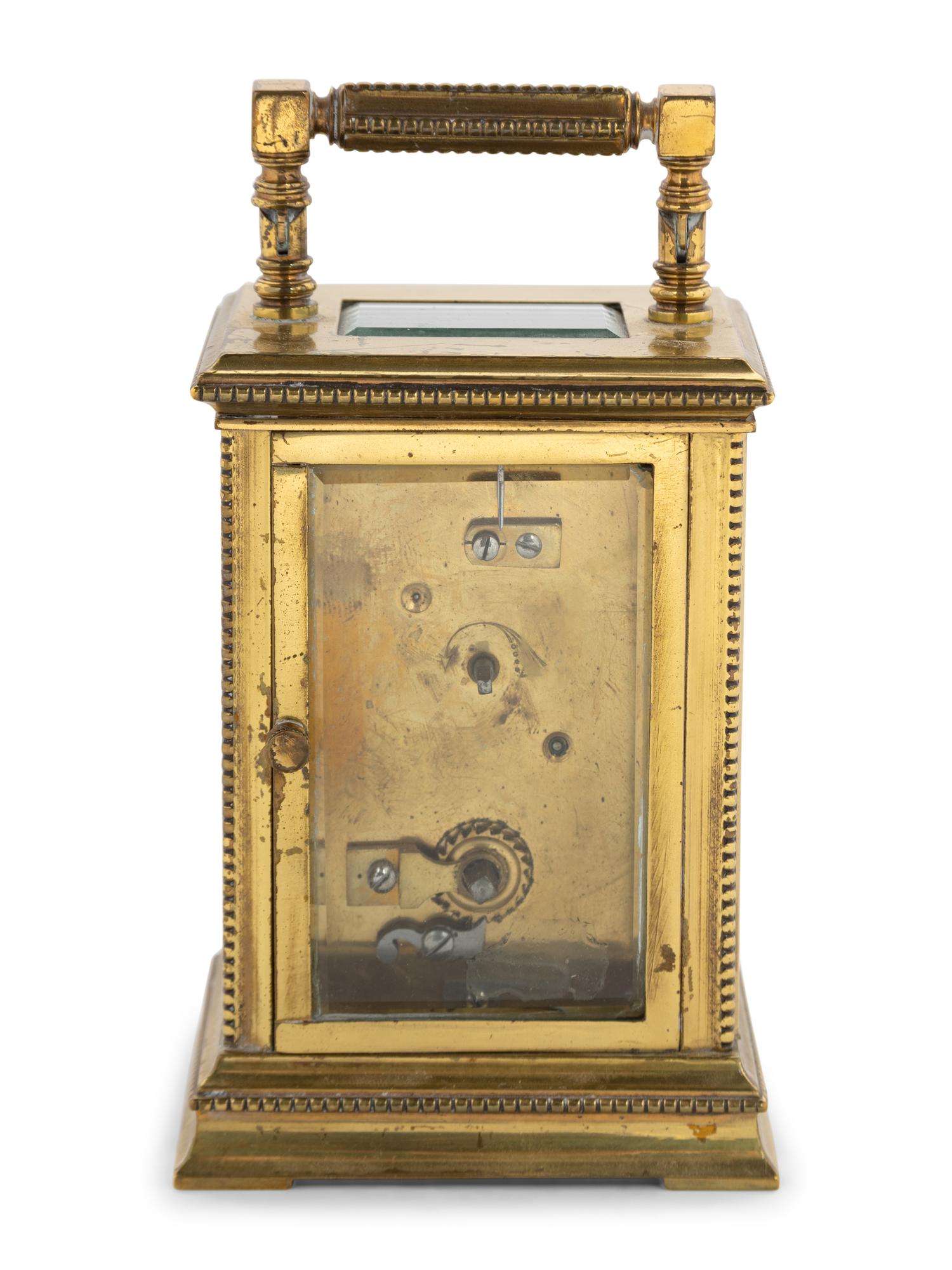 A Continental Brass Carriage Clock