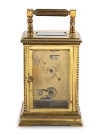 A Continental Brass Carriage Clock