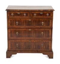 A William & Mary Style Oyster Veneered Chest of Drawers