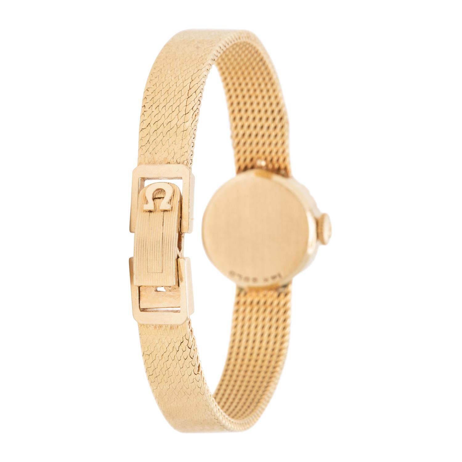 Omega, 14K Yellow Gold and Diamond Watch