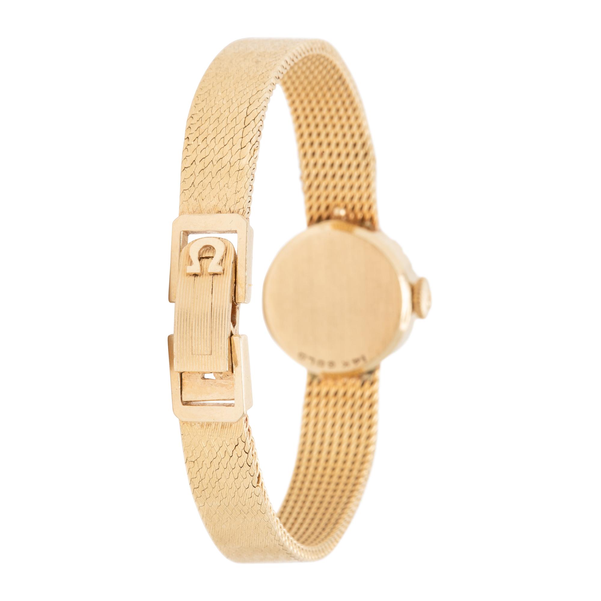 Omega, 14K Yellow Gold and Diamond Watch