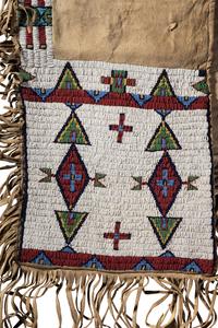 Sioux Beaded Buffalo Hide Saddle Bags