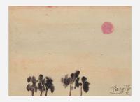 T'ang Haywen (Chinese/French 1927-1991), Sun and Trees, two works 曾海文（旅法華裔1927-1991）陽光下的樹 兩幅