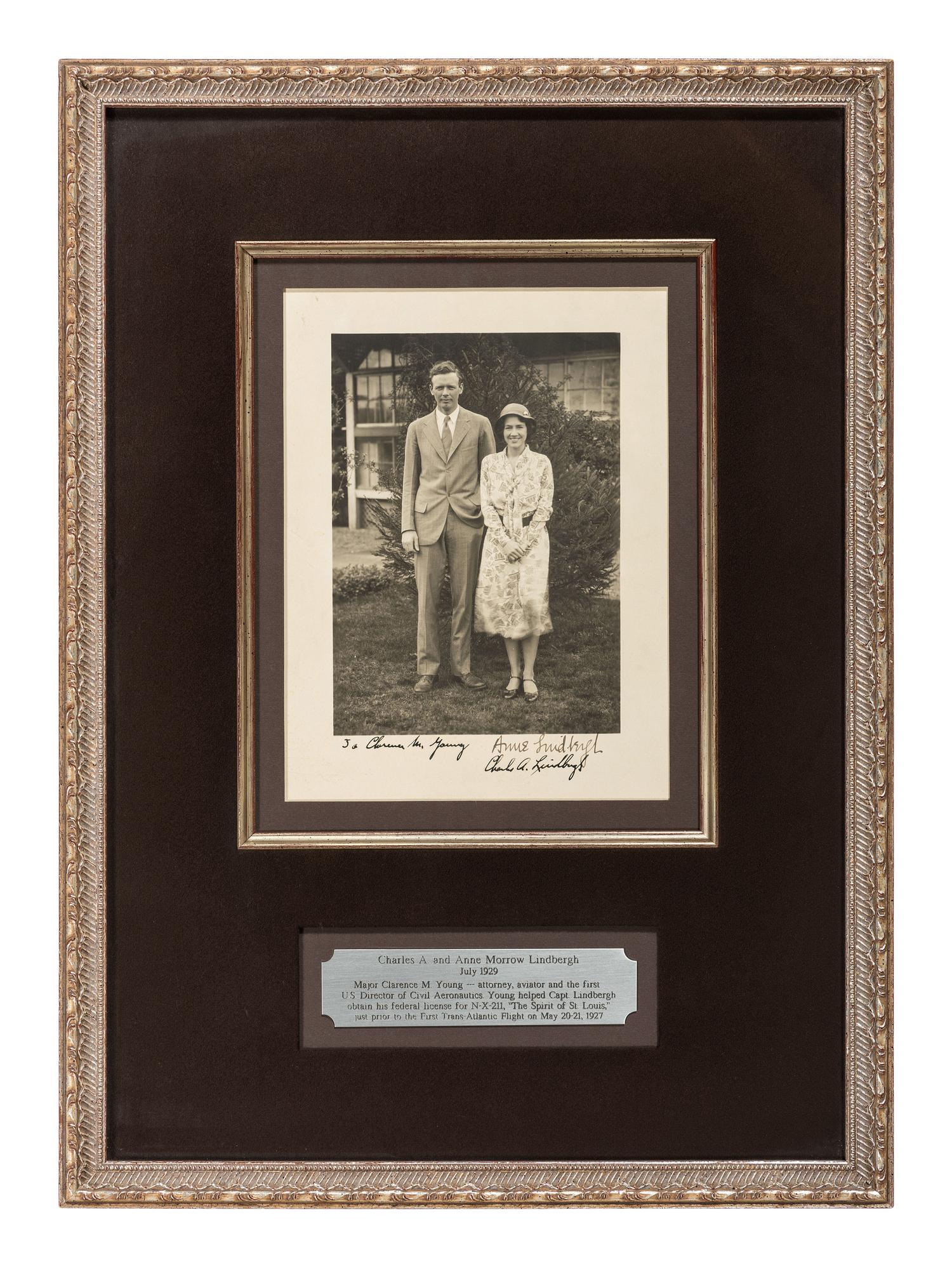 LINDBERGH, Charles (1902-1974) and LINDBERGH, Anne Morrow (1906-2001). Photograph signed ("Charles Lindbergh") and ("Anne Lindbergh").