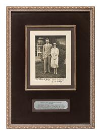 LINDBERGH, Charles (1902-1974) and LINDBERGH, Anne Morrow (1906-2001). Photograph signed ("Charles Lindbergh") and ("Anne Lindbergh").