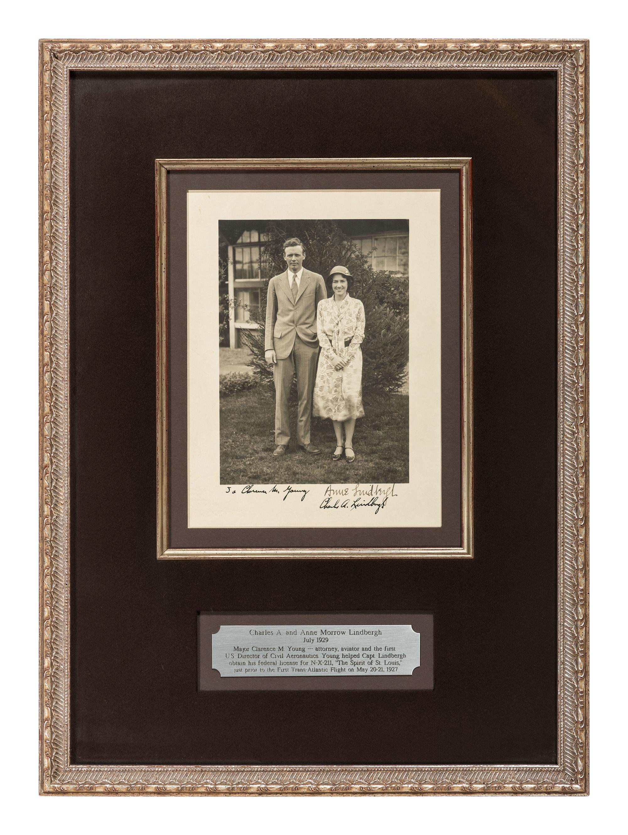 LINDBERGH, Charles (1902-1974) and LINDBERGH, Anne Morrow (1906-2001). Photograph signed ("Charles Lindbergh") and ("Anne Lindbergh").
