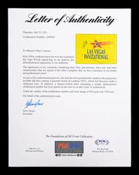A Historically Significant Tiger Woods Signed Autograph 1996 Las Vegas Invitational Tournament Flown Golf Flag From Woods' First PGA Tour Victory (Tournament Director Letter, PSA Authentic),