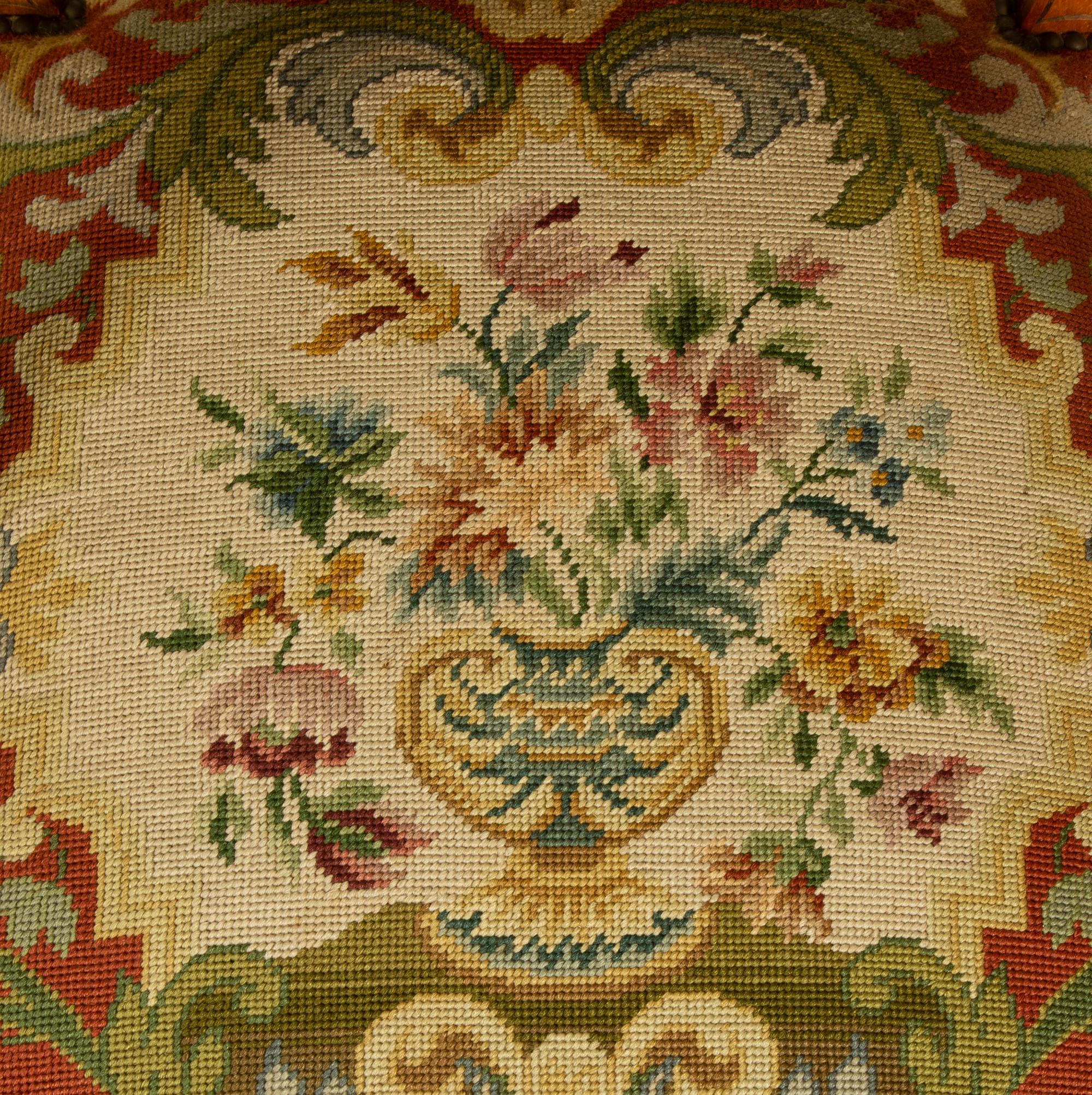 A Louis XV Style Carved Mahogany Fauteuil — 19TH CENTURY