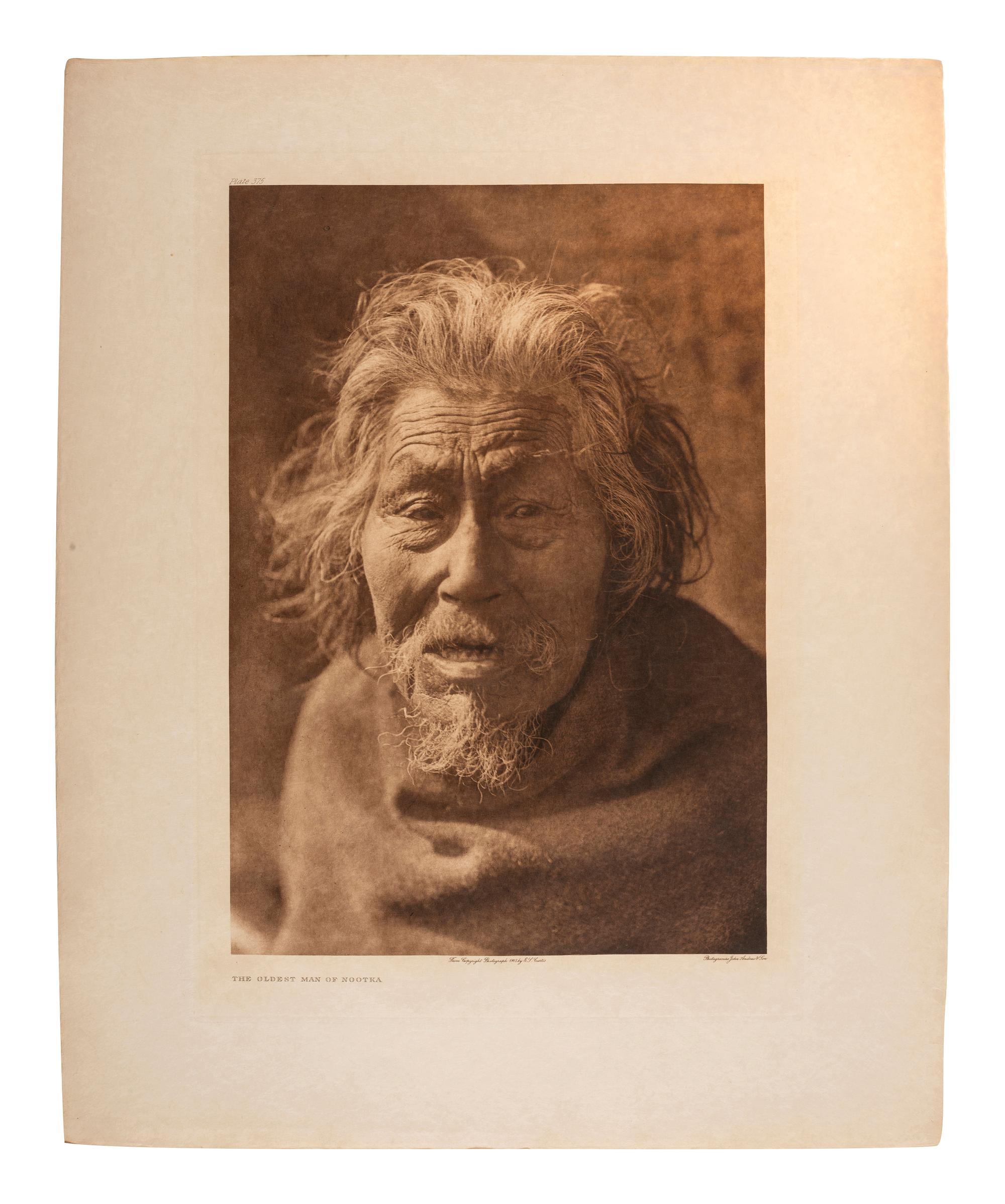 CURTIS, Edward (1868-1952). A group of 18 photogravure portraits.