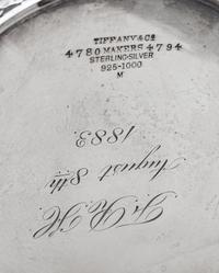 An American Silver Footed Ice Bowl, Tiffany & Co., New York, NY, Late 19th/Early 20th Century, having a spot-hammered finish throughout
