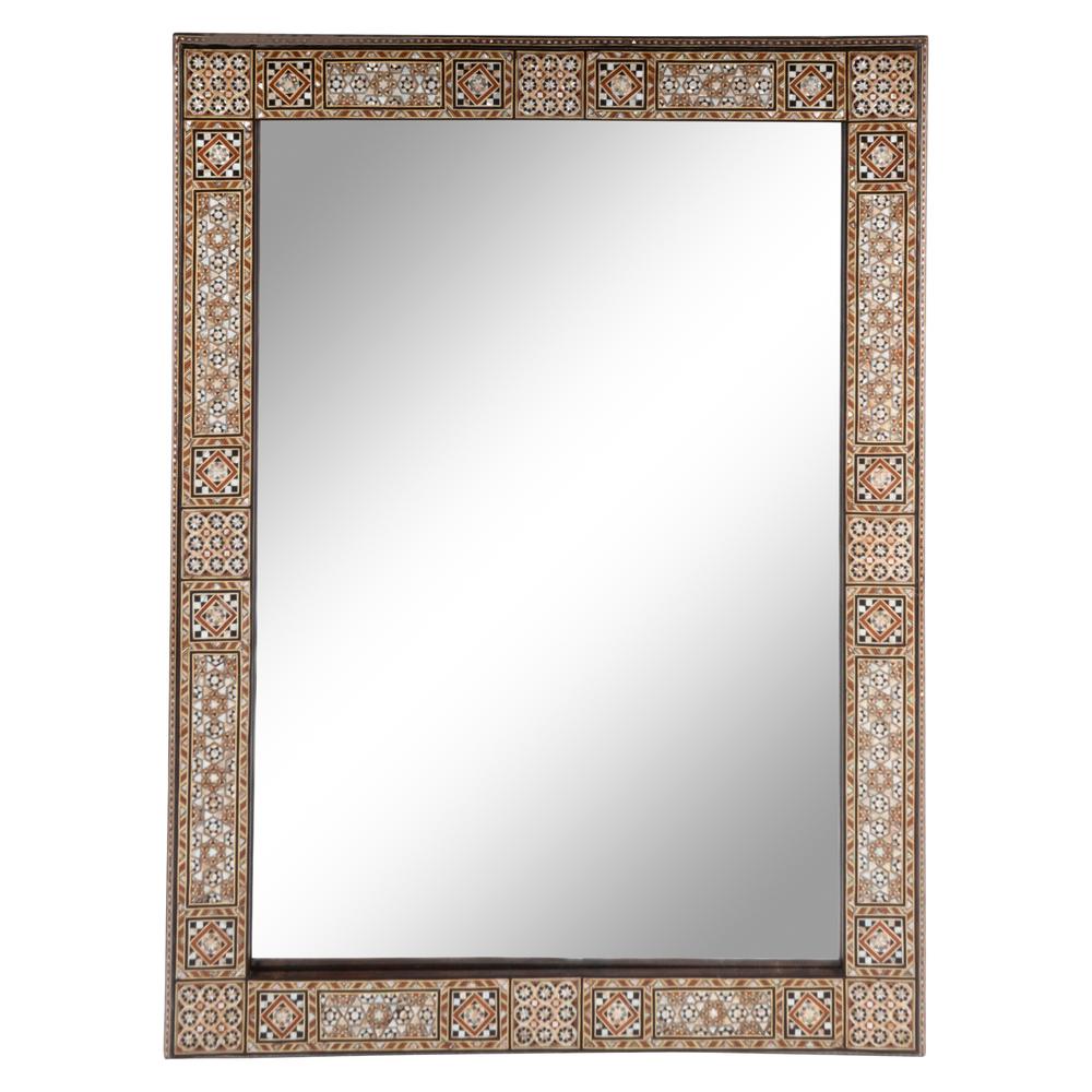 A Pair of Large Moorish Style Marquetry Mirrors