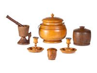 A Group of Turned Treenware Articles
