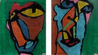 Untitled (Heads) (two works)