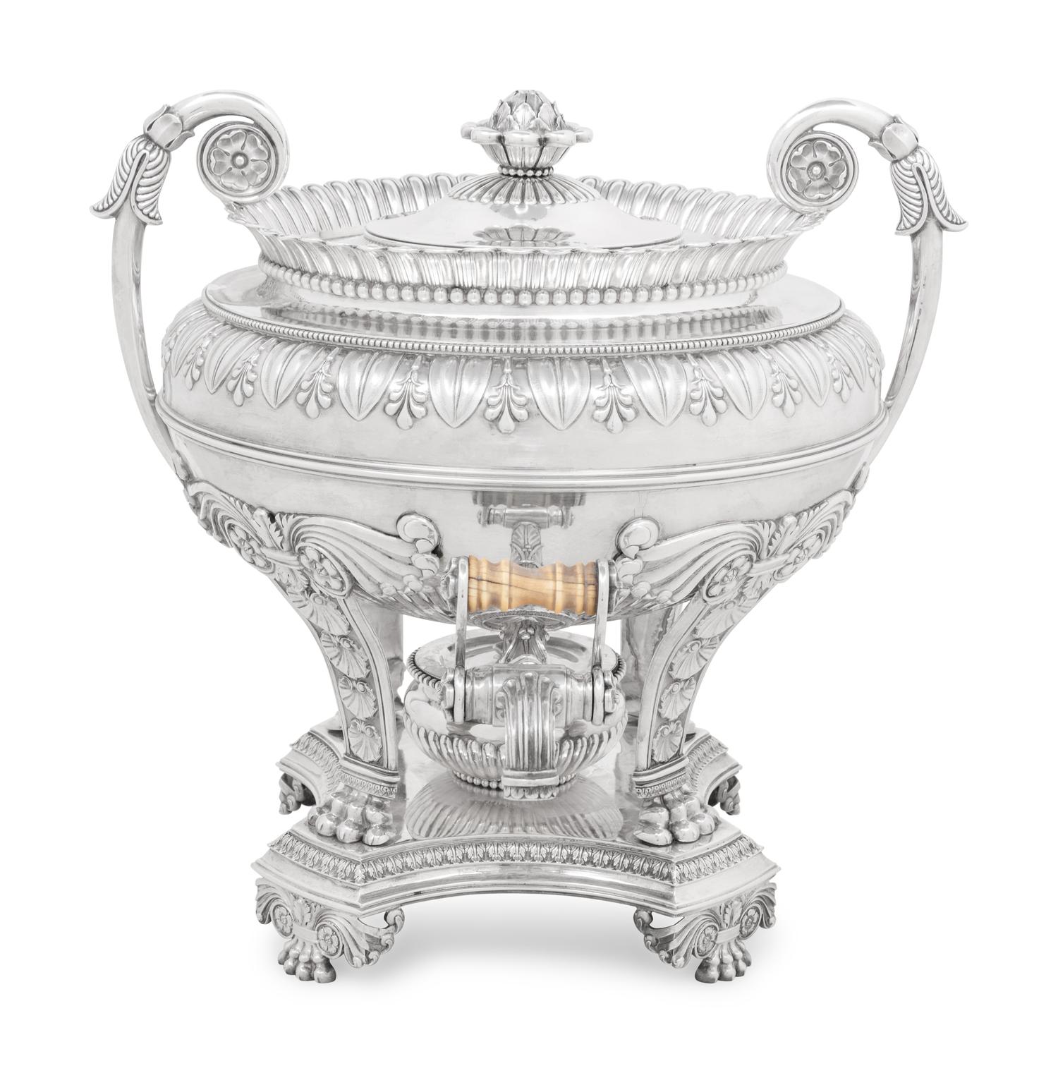 A Regency Silver Tea Urn