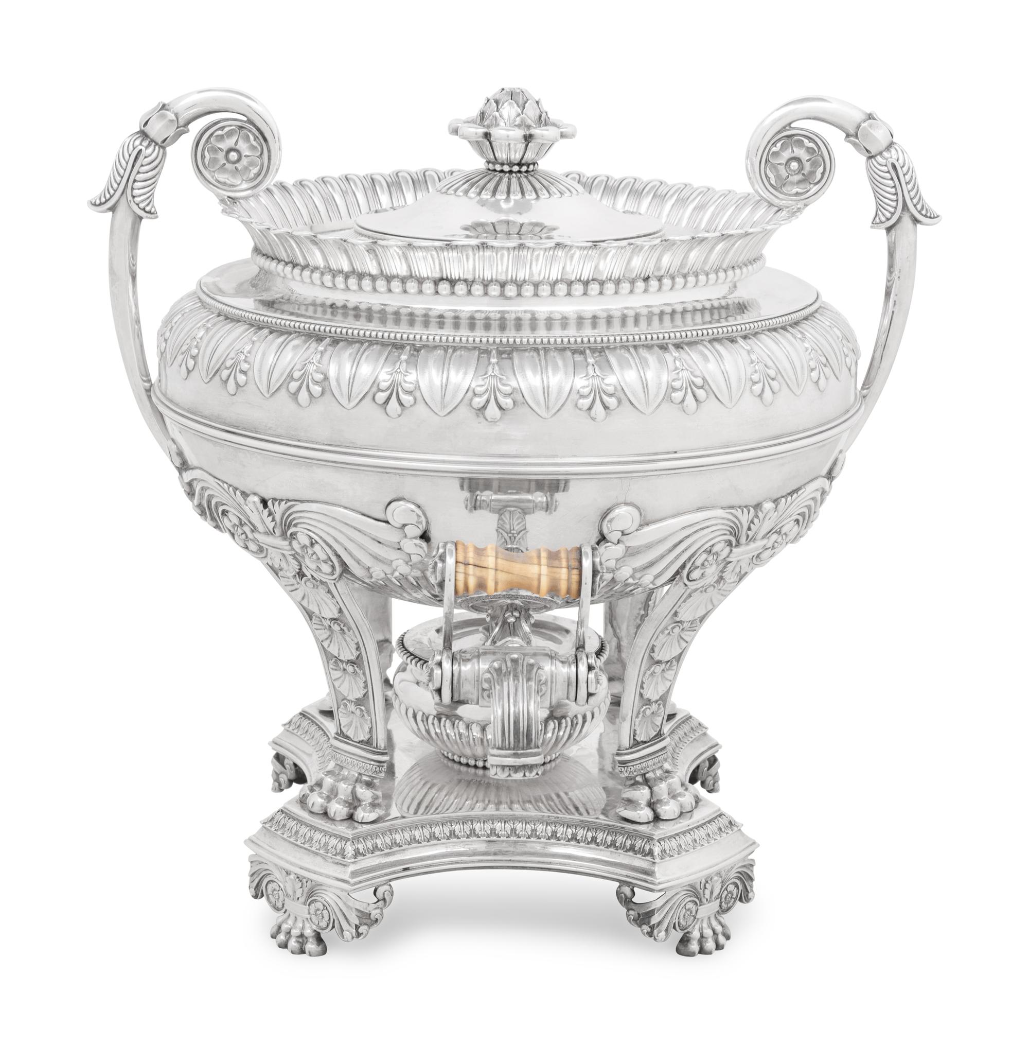 A Regency Silver Tea Urn
