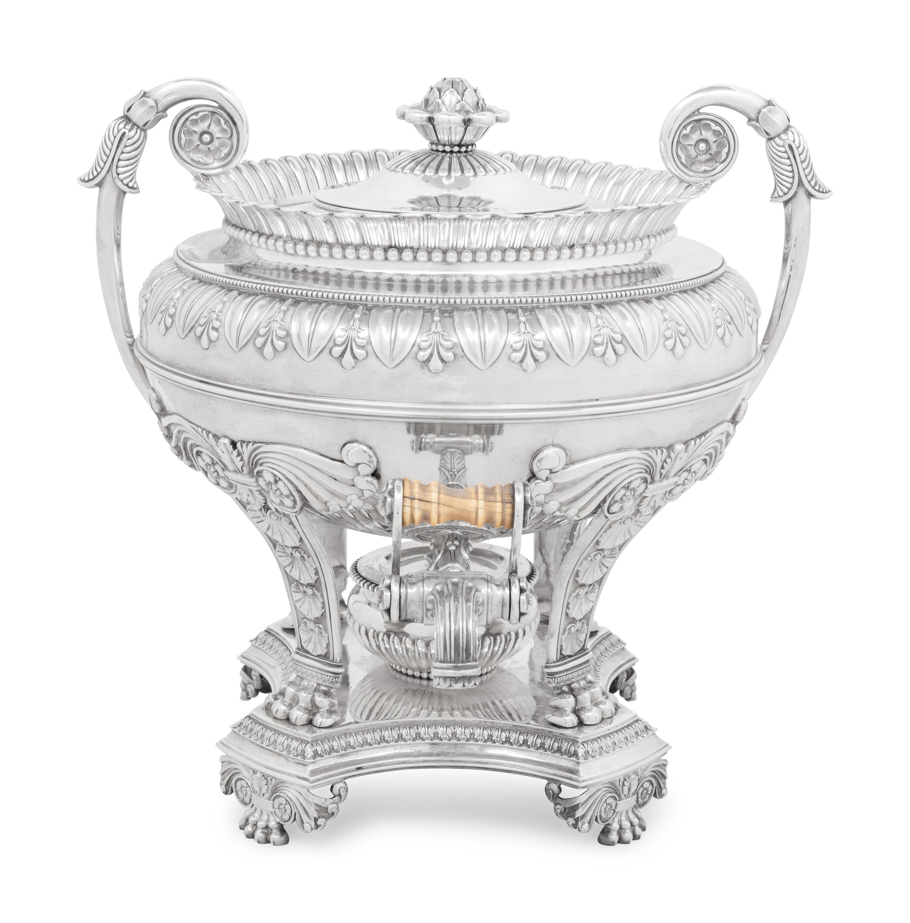 A Regency Silver Tea Urn